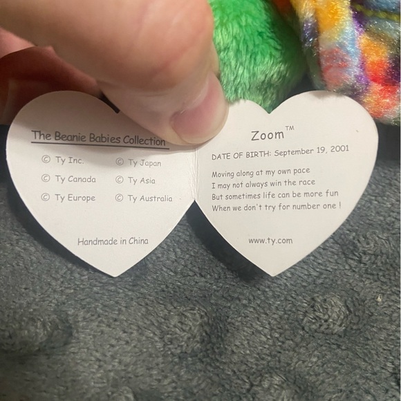 TY Beanie Babies NWT Zoom the turtle novelty collectible 2001 plush toy - Picture 3 of 4